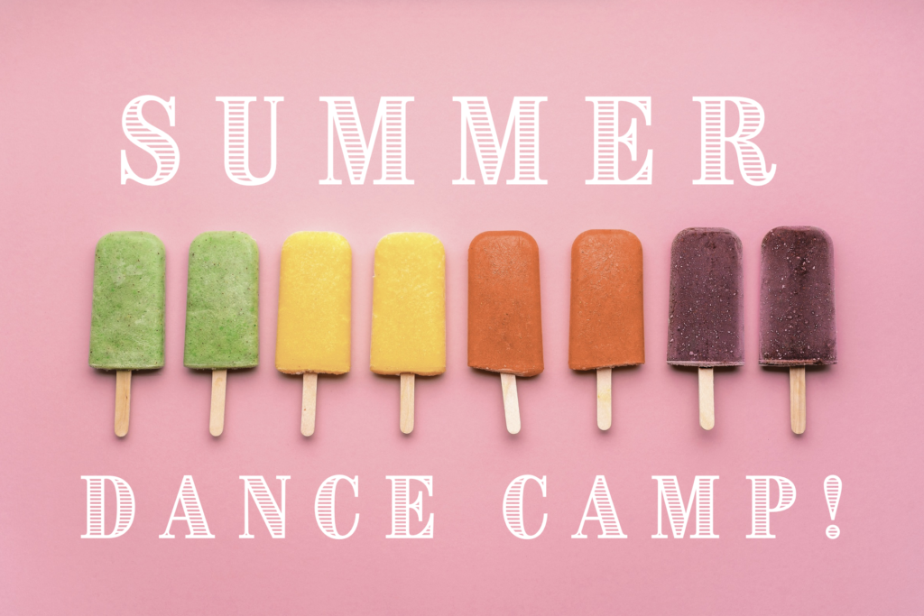 Icecreams with text Summer Dance Camp